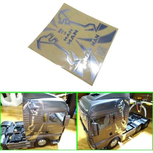 Metal Decorative Stickers for 1/14 Tamiya RC Truck Trailer tipper MAN 56325 56329 Car Diy Parts