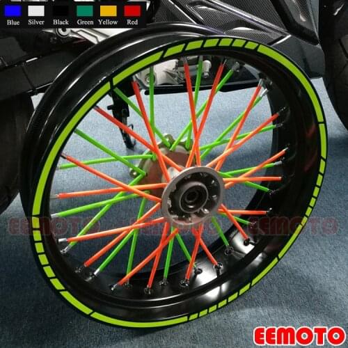 16X 17"18"Wheel Rims Tire Stickers Motorcycle Car Reflective Stripes Motorbike Decals For Kawasaki ninja 250 400 Z900 Z650 ZX-6R