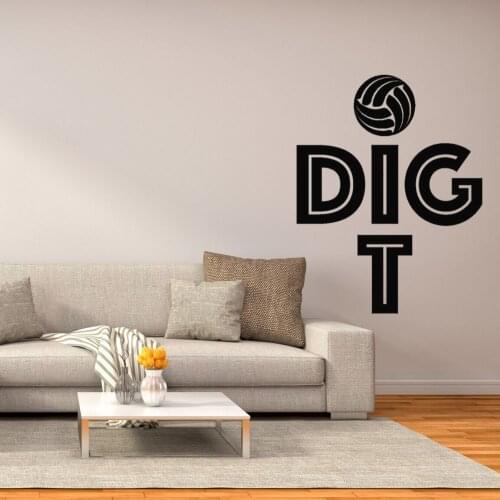 Volleyball Dig IT Wall Stickers Volleyball Decal For Boys Room Decoration A001102