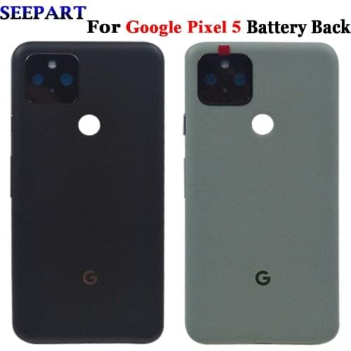 6.0" Original For Google Pixel 5 Battery Cover Door Back Housing Rear Case Pixel 5 Battery Door With Camera Lens Replacement