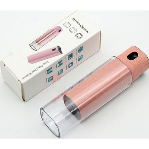 Clean The Shell 2In1 Phone Screen Cleaner Spray Computer Mobile Phone Screen Dust Removal Tool Microfiber Cloth Set Clean Artifa