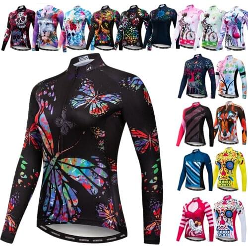 Weimostar Autumn Womens Cycling Jersey Long Sleeve Cycle Wear Quick Dry Bicycle Clothing Spring MTB Bike Jersey Cycling Jacket