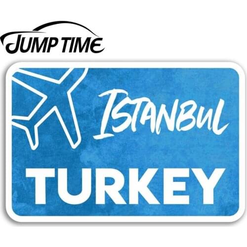 Jump Time for Istanbul Vinyl Stickers Turkey Travel Sticker Laptop Luggage Bumper Trunk Window Decal Car Accessories