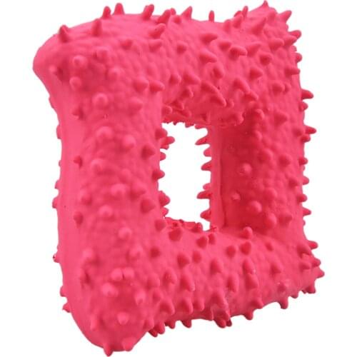 1Pc Dog Chew Toy Interactive Convex Square Latex Solid Color Pet Bite Toy Dog Stick Toy Durable Teeth Clean Tool Molar For Dog