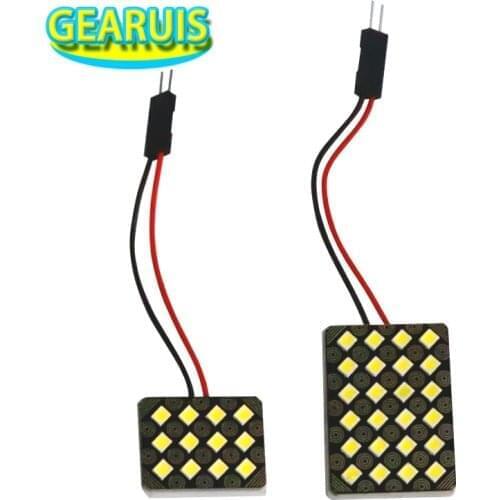 10set 12 24 SMD 2835 0.5W LED 2.88W 1.44W Auto Panel Light Reading Dome Bulb Car Interior Roof Map Lamp With T10 W5W C5W Festoon