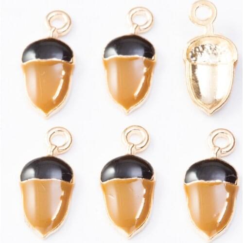 10pcs Enamel Pinecone Charm Pendant For Women Necklace Pendant Making Alloy Beads Fit Bracelet DIY Jewelry Accessory js2281