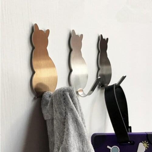 100pcs Self Adhesive Metal Hooks Cat Storage Holder Bathroom Kitchen Hanger Stick on Wall Hanging Door Clothes Towel Racks
