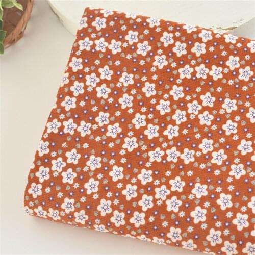 110x50cm floral cotton corduroy full cotton Fabric DIY Childrens Wear Cloth Decoration Home 160g/m