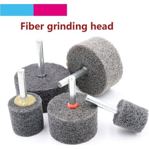 2pcs 6mm Shank Fiber Grinding Head Nylon Polishing Wheel Special Mounted Point for Mould Finish Polish Grinder Rotary Tools