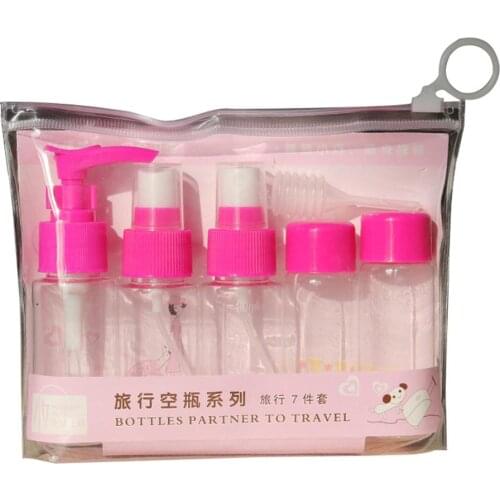 7Pcs Refillable Portable Transparent Travel Cosmetic Empty Spray Bottle Atomizer