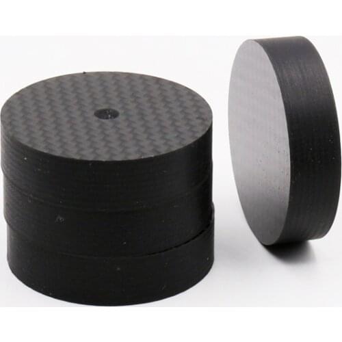 8pcs Hifi audio 40mmX10mm Brancd New carbon Fiber Speaker Isolator Spike pad stand nase Amp cone speaker pad