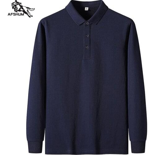AFSHUM Long Sleeve Polos For Men