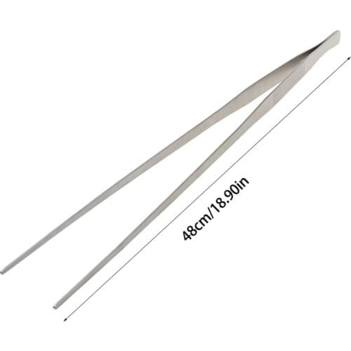 Aquarium Live Tank Curve Plant Long Tongs Stainless Steel Tweezers 27/38/48cm E56E