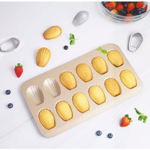 Non-Stick Madeleine Pot Baking Mold 12 with Shell Cake Baking Tray Used for Oven Baking pan DIY Kitchen baking tools