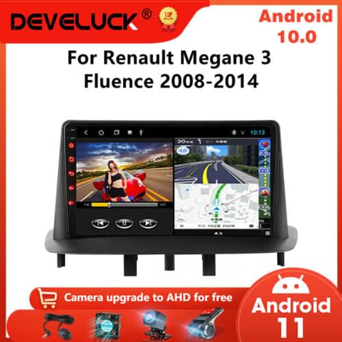 Android 10 2 Din Car Radio Multimedia Video Player For Renault Megane 3 Fluence 2008-2014 GPS Navigation 4G Wifi RDS Stereo DVD