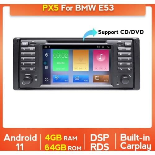 7"Android 11 4G+64G Car Radio DVD Player 2din For BMW X5 E53 E39 GPS Stereo Audio Navigation Multimedia Video Head Unit RDS DSP
