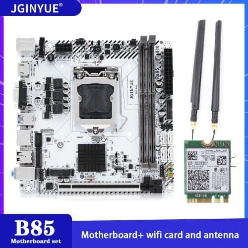 B85 Motherboard LGA 1150 Set Kit With WIFI Card And Antenna Support Pentium/Core/Xeon Processor DDR3 RAM Mini B85I-PLUS PC
