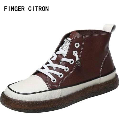 Finger Citron Women Anckle Boot Genuine Cow Leather Mixed Colors Round Toe Soft Rubber By Handmade Lady Shoes Size:35-42
