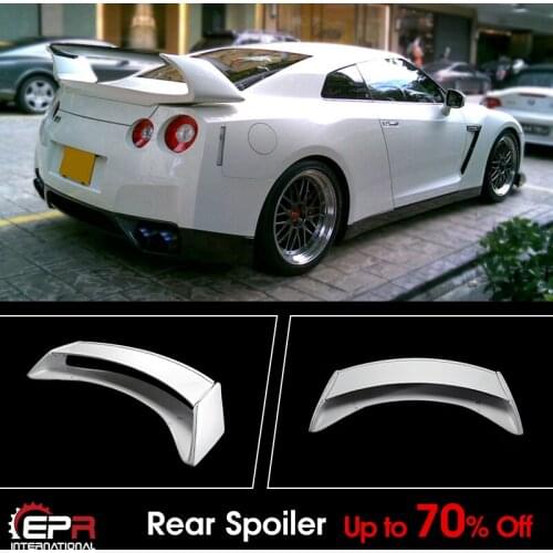 For Nissan Skyline R35 GTR FRP Unpainted Glass AmuS-Style Rear Trunk Spoiler Wing Exterior Accessories kits