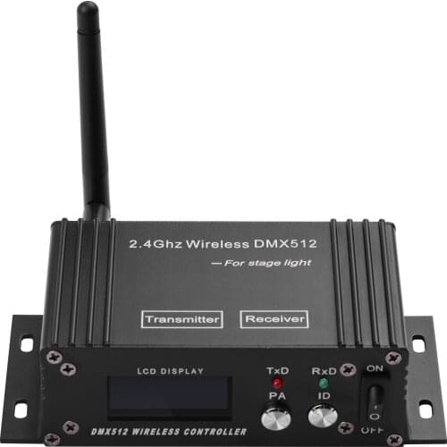 DMX512 Wireless Receiver Transmitter Light for KTV Lights with Power Adapter Console Controller 2.4G ISM 126 CH LCD Screen Power