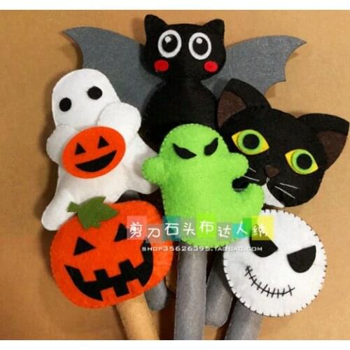 Cartoon Pumpkin Head Halloween candy Fabric Felt kit Non-woven cloth Craft DIY Sewing set Handwork Material DIY needlework suppl