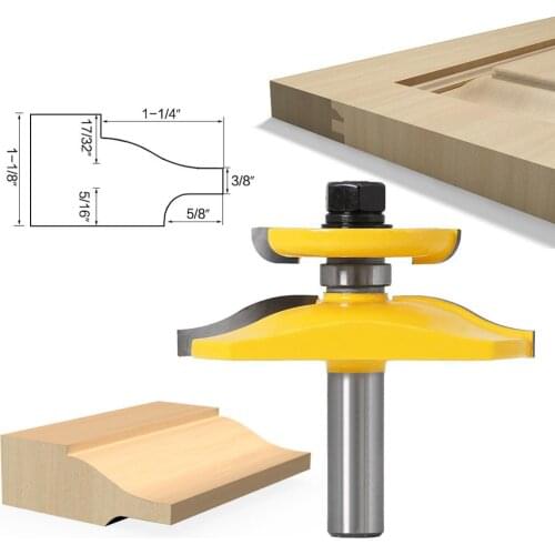 12mm 1/2 Inch Raised Panel Ogee Router Bit with Backcutter Tenon Cutter for Wood Woodworking Tools Power Tool