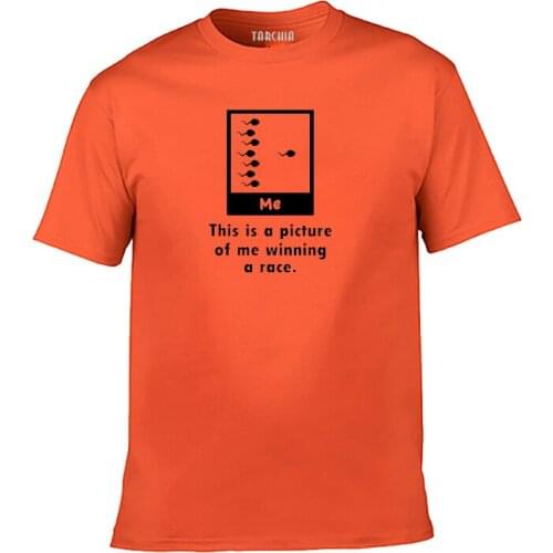 TARCHIA T Shirts Men O Neck Slim Fit Funny Print Mens Tees Cotton Short Sleeves Tees Tops Man T Shirt Homme Euro Size XS-XXL