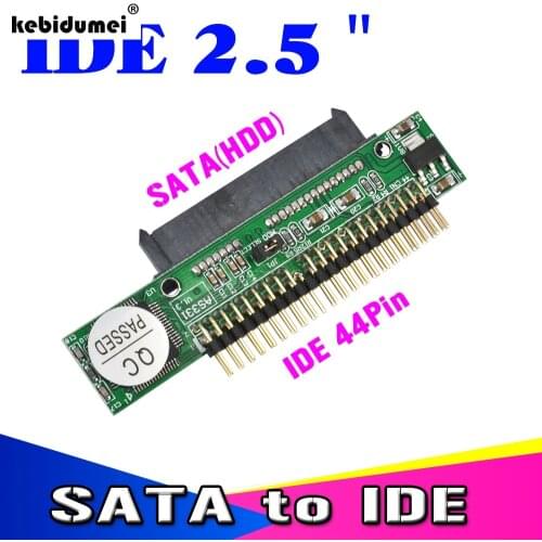 Hot 10Pcs/Lot Sata to IDE 2.5 Sata Female to 2.5" IDE Male 44 pin port 1.5Gbs Support ATA 133 100 HDD CD DVD Adapter Converter