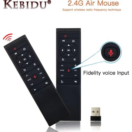 Kebidu MT12 Voice Assistant Air Mouse Gyro Sensing 2.4G Remote Control For Android TV Box H96 X96 MAX HK1 TX6 A95X F1 PK G10 G20