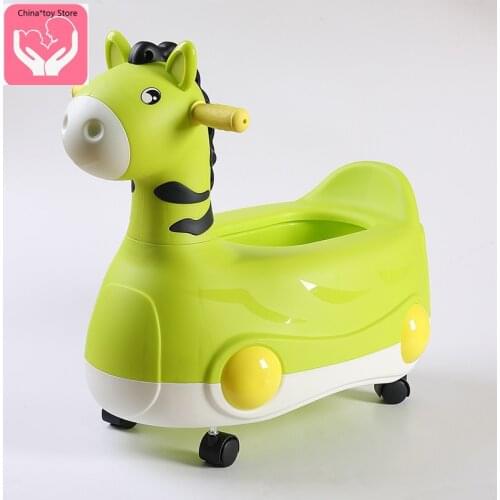 Cartoon Children Sitting on Stool Urine Bucket Kids Potty Urinal Baby Toilet Portable Travel Potty Kid Toilet Chair Plastic