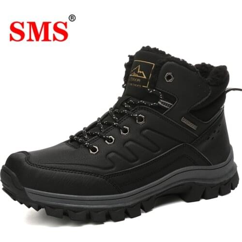 SMS New Men Sneakers Climbing Shoes Winter Snow Boots Waterproof Sneakers Super Warm High Quality Male Hiking Shoes Work Shoes