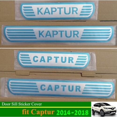 Captur Door Sill Sticker Car Stainless Steel Door Sill Cover Trim for RENAULT CAPTUR