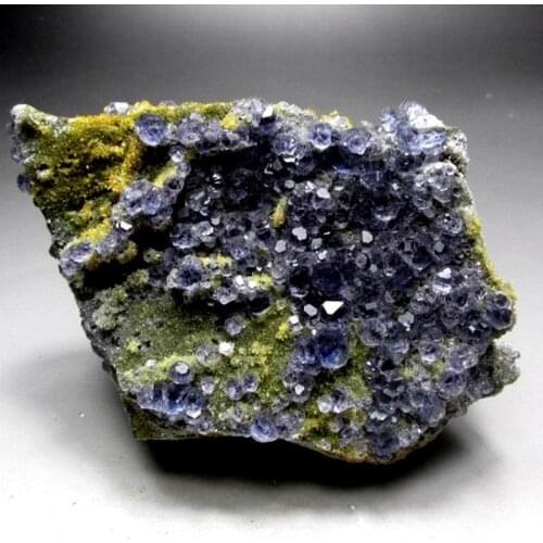 957g New Find!!! Vivid Blue Fluorite Cluster - crystals and stones healing Mineral specimen Home Decor feng shui decoration