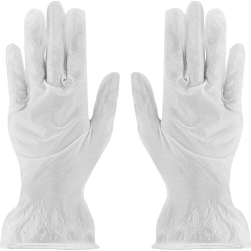 100pcs Disposable Vinyl Gloves Transparent Latex Free Disposable PVC Gloves For Medical Examination Kitchen Garden Industrial