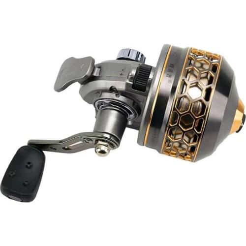 Speed Ratio 3.9:1 Slingshot Fishing Reel Shooting Fish Use Dart Stainless Steel Closed Fishing Wheel Right/Left Interchangeable