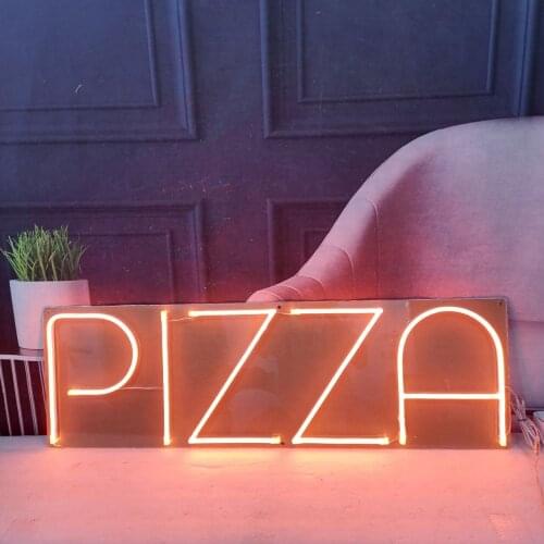 Drop Shipping pizza signs Personalized Logo Customized Letter LED Custom Neon Signs Light for Decoration Restaurant slogan