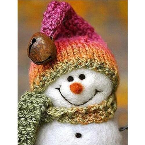 Snowman Mosaic Rhinestone Embroidery 5D DIY Full Square Round Diamond Painting Cross Stitch Cartoon Home Decoration XN950