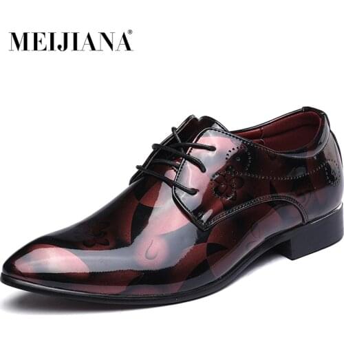 MEIJIANA Fashion Oxford Shoes For Men low shoes Dress Shoes Men Formal Shoes Pointed Toe Business Wedding
