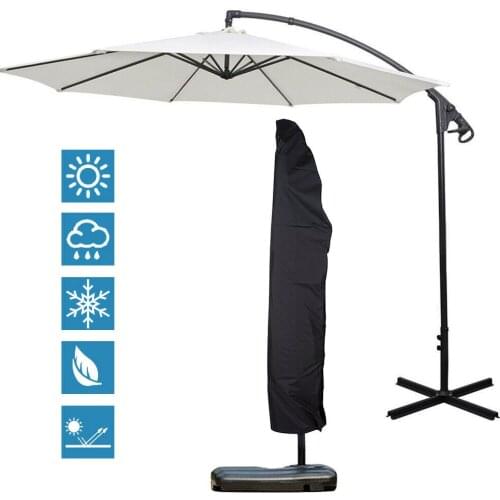 200-280cm Outdoor Patio Umbrella Waterproof Protective Cover with Zipper for Garden Cantilever Parasol Umbrellas Case