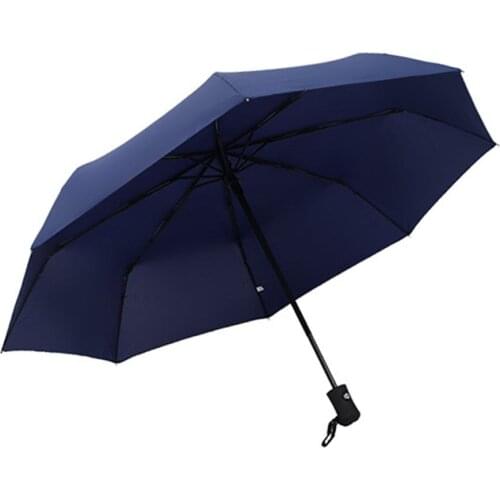 Umbrella Business Automatic Umbrella Female Windproof Stainless Steel Umbrellas Rain Women Folding Summer Umbrella 4 Colors