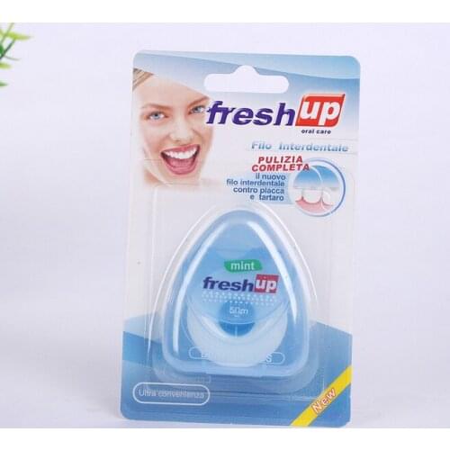 Mint Flavor Eco Friendly Replaceable Dental Pick 50M Long Bamboo -04