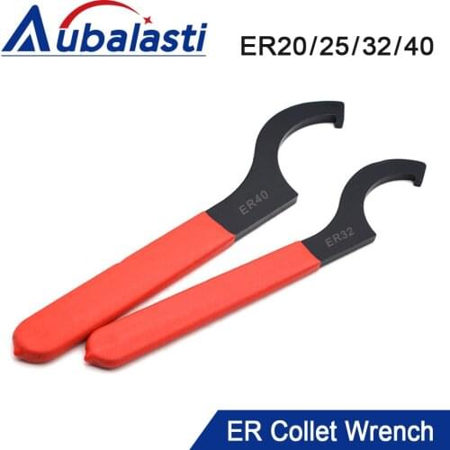 1Pcs High-carbon Steel ER Collet Chuck Nut Wrench Spanner Tool ER25 ER32 ER40 For Collet Chuck Holder CNC Milling Machine Cutter
