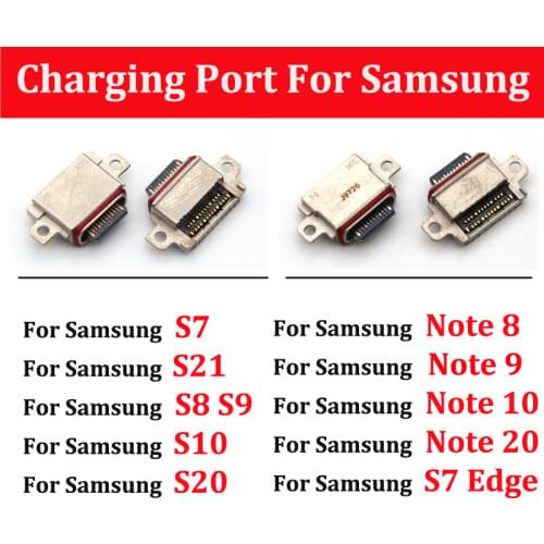 20Pcs Type-C USB Jack Connector Socket Data charging Port For Samsung Galaxy S7 Edge S8 S9 S10 S10e S20 S21 Note 8 9 10 20 Plus