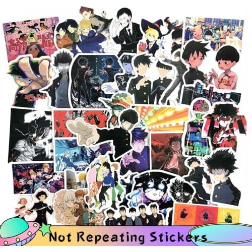 10/50Pcs/set Mob Psycho 100 Mobu Saiko Hyaku Cartoon Anime Stickers For DIY TOY Scrapbook Skateboard Snowboard Laptop Luggage