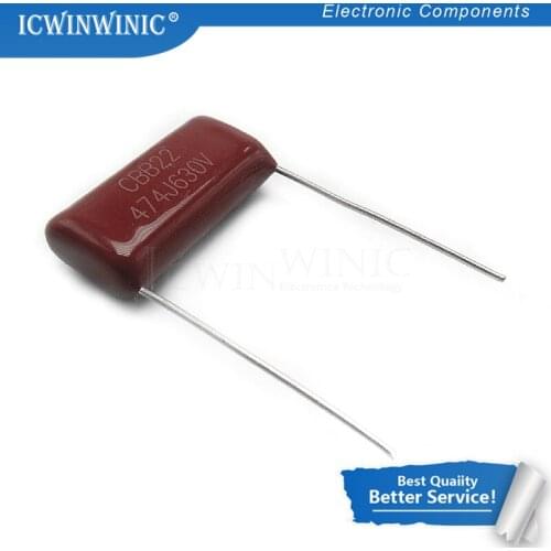 10piece 630V474J 0.47UF 470NF Pitch 20MM 630V 474 CBB Polypropylene film capacitor new In Stock