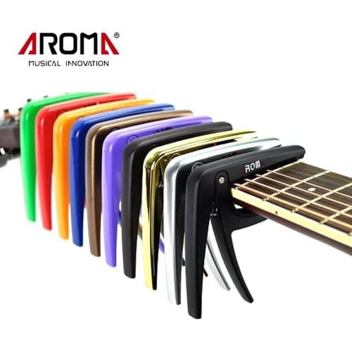 10pcs/Pack Aroma AC-01 Zinc Alloy Steel Spring Quick Tuning Change Tune Clamp Key Electric Acoustic 6-String Guitar Capo