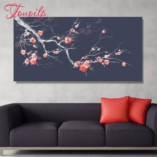 100% Pictures 5D DIY Diamond embroidery plum flowers home decor full round or square rhinestone Diamond painting cross stich