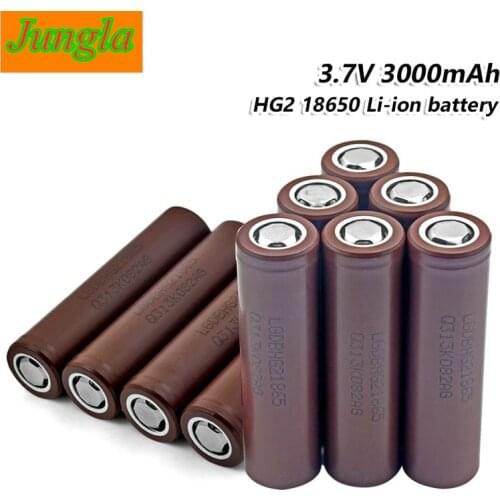 2020 10PCS Original HG2 18650 3000mAh battery 18650HG2 3.6V dedicated For hg2 Power Rechargeable battery for battery pack