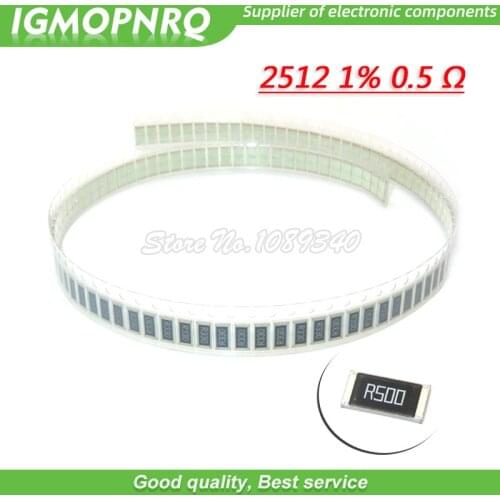 50PCS 2512 SMD Resistor 1W 1% 0.5R 0.5 ohm R500 IGMOPNRQ