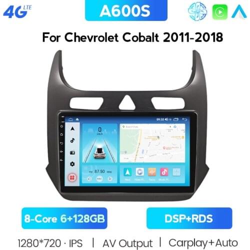 Car Android 6G+12G 9inch 2 Din Car Video Radio Quad Core WIFI GPS Have BT Multimedia For Chevrolet COBALT 2011-2018 8 Core IPS